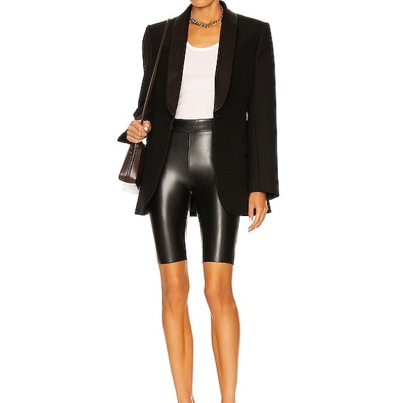 Wolford Edie Faux Leather Black Biker Short - Picture 2 of 9